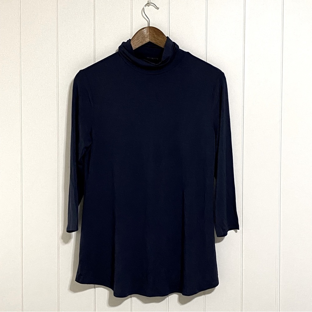 H by Halston modal blend navy turtleneck size S